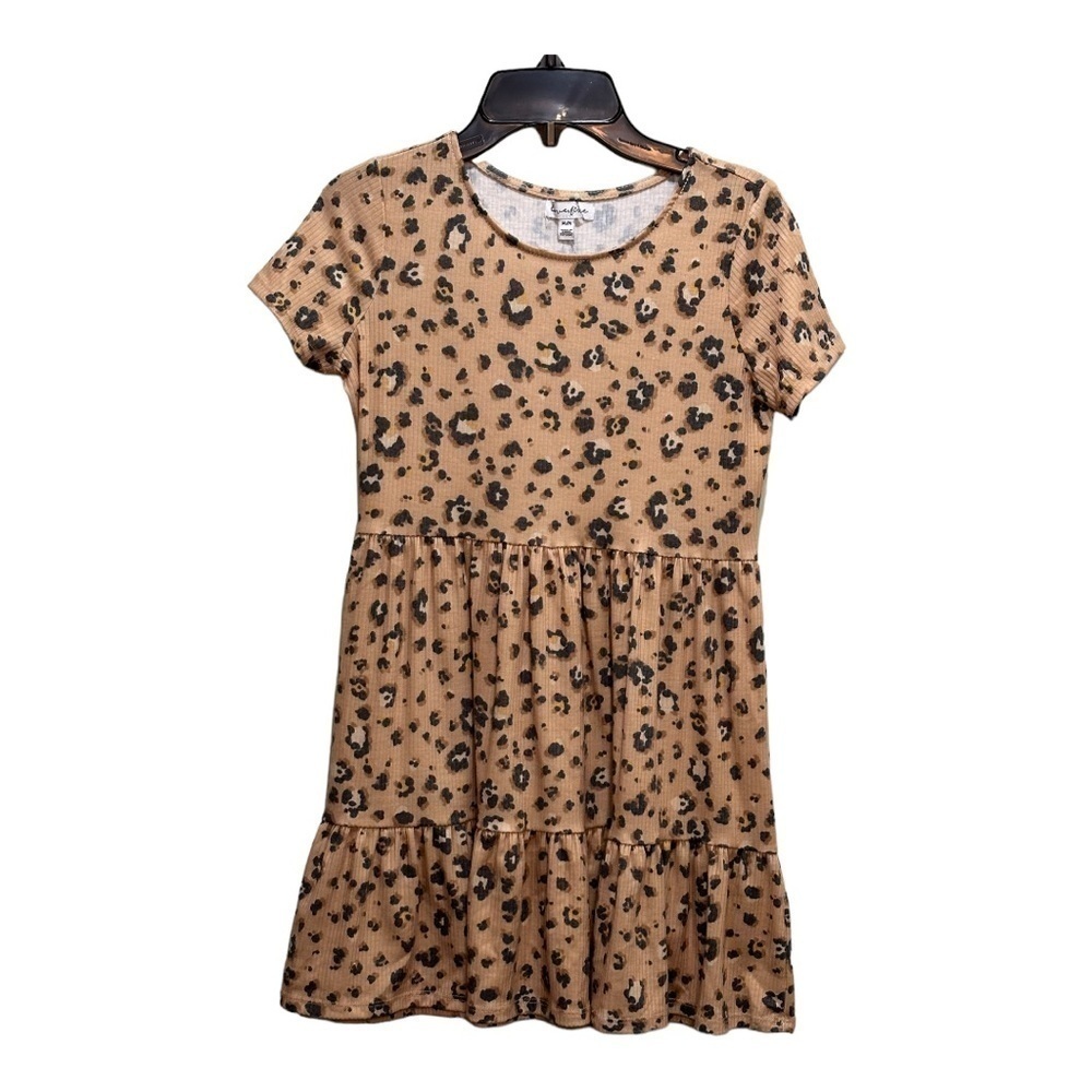 LOVE Fire Cheetah Print Short Sleeve Dress Size M